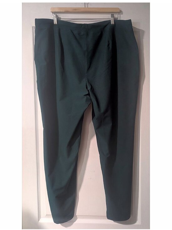Eileen Fisher | Washable Stretch Crepe Slim Ankle Pants in Aegean Green - Picture 5 of 12